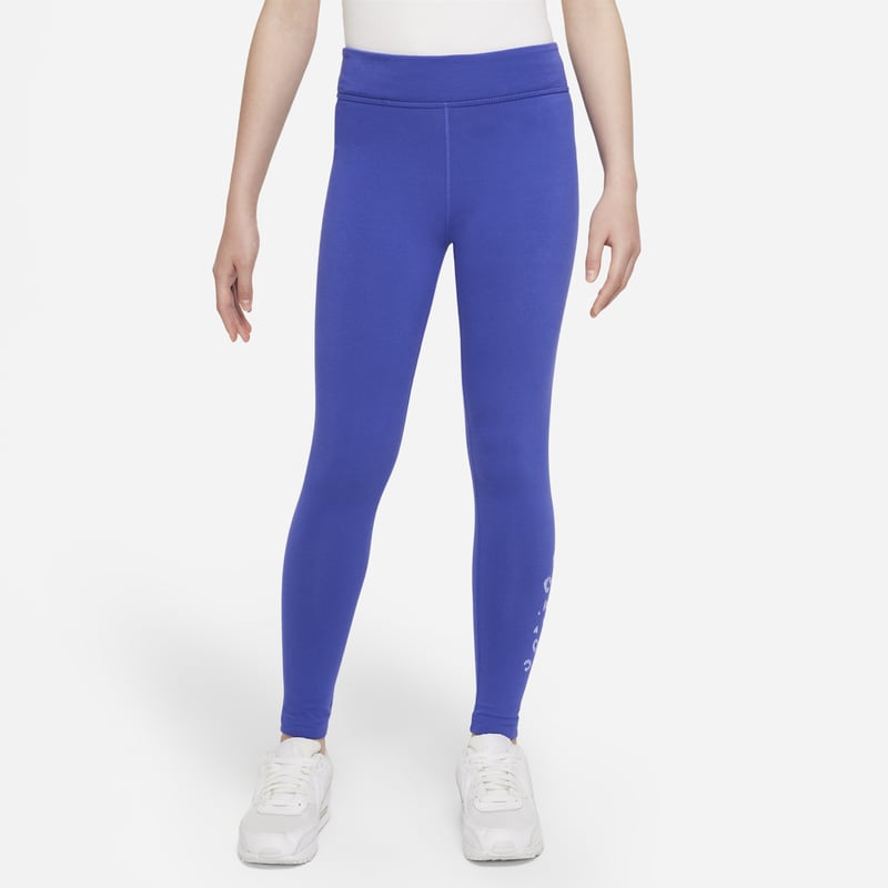 Legginsy ze średnim stanem dla dużych dzieci (dziewcząt) Nike Sportswear Icon Clash Essential - Niebieski