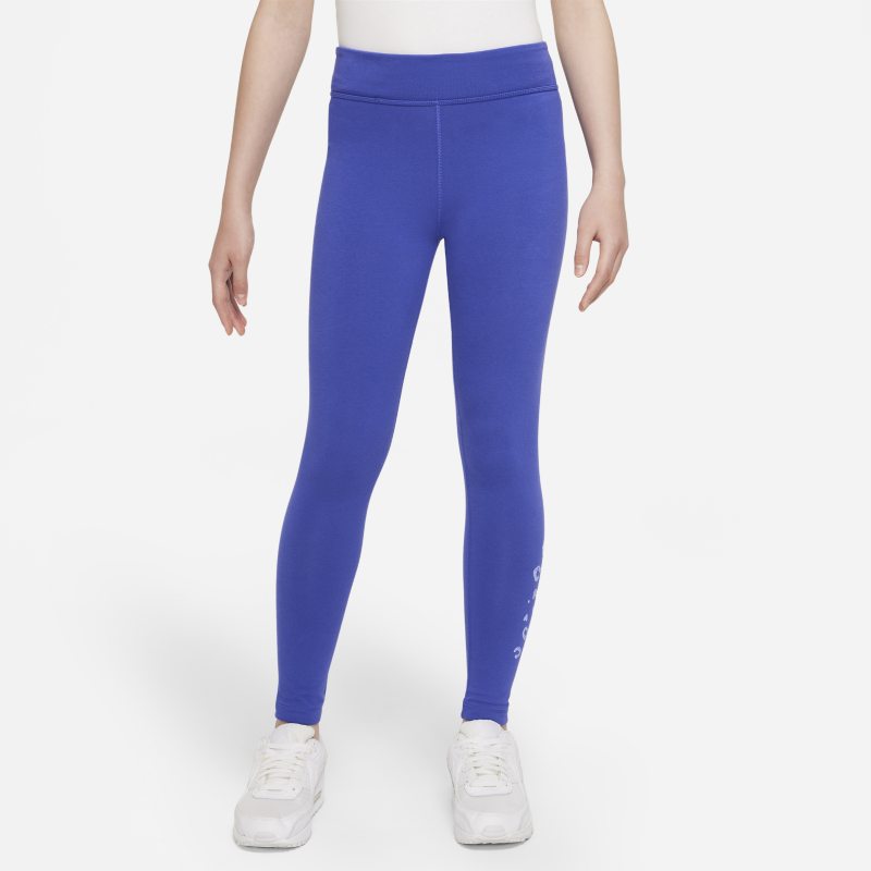 Image of Leggings a vita media Nike Sportswear Icon Clash Essential – Ragazza - Blu
