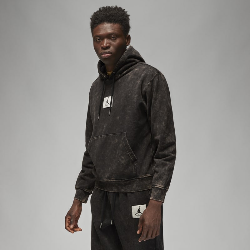 Jordan Essentials Men's Washed Fleece Hoodie - Black