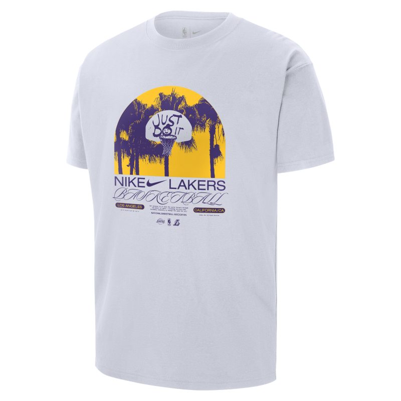 Los Angeles Lakers Courtside Max 90 Men's Nike NBA T-Shirt - White