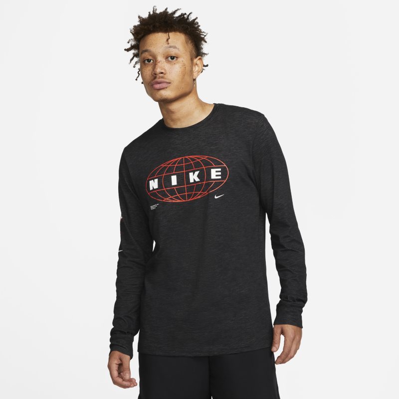 Nike Dri-FIT Men's Training Long-Sleeve T-Shirt - Black