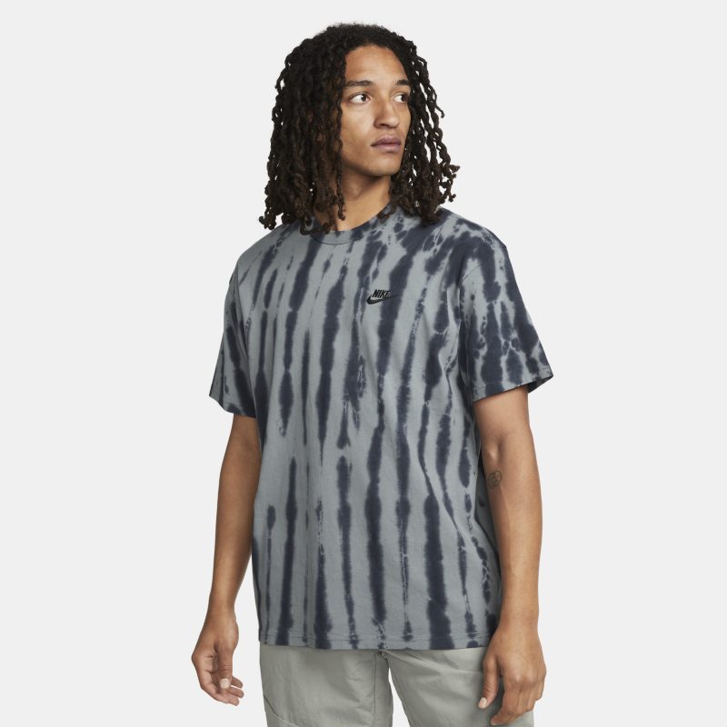 Męski T-shirt z efektem tie-dye Nike Sportswear Premium Essentials - Szary