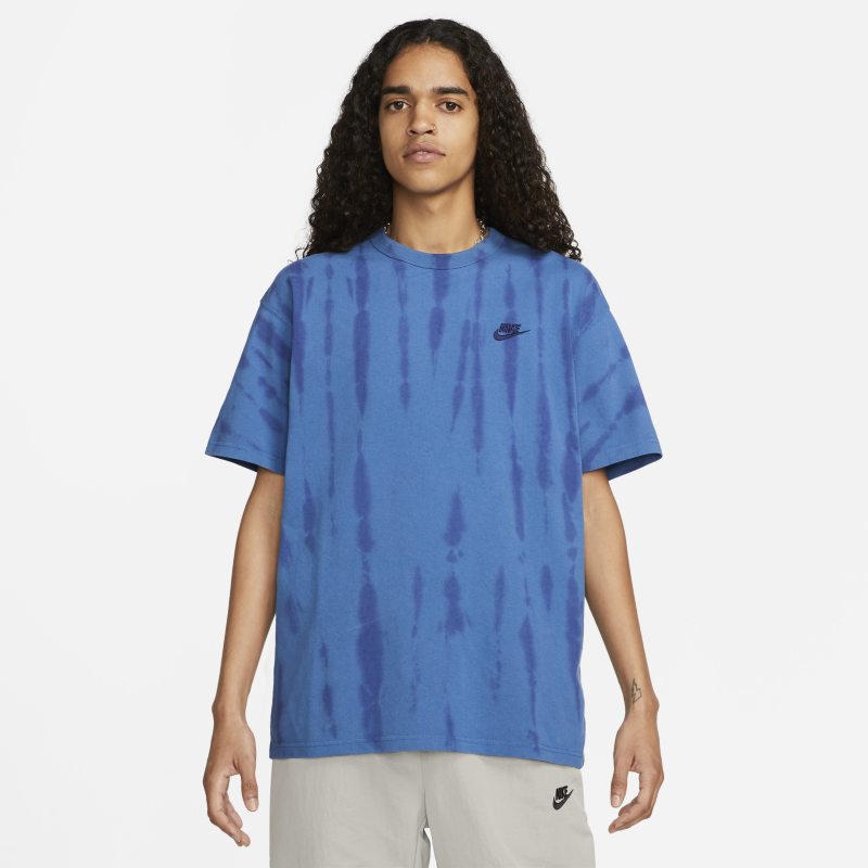Męski T-shirt z efektem tie-dye Nike Sportswear Premium Essentials - Niebieski