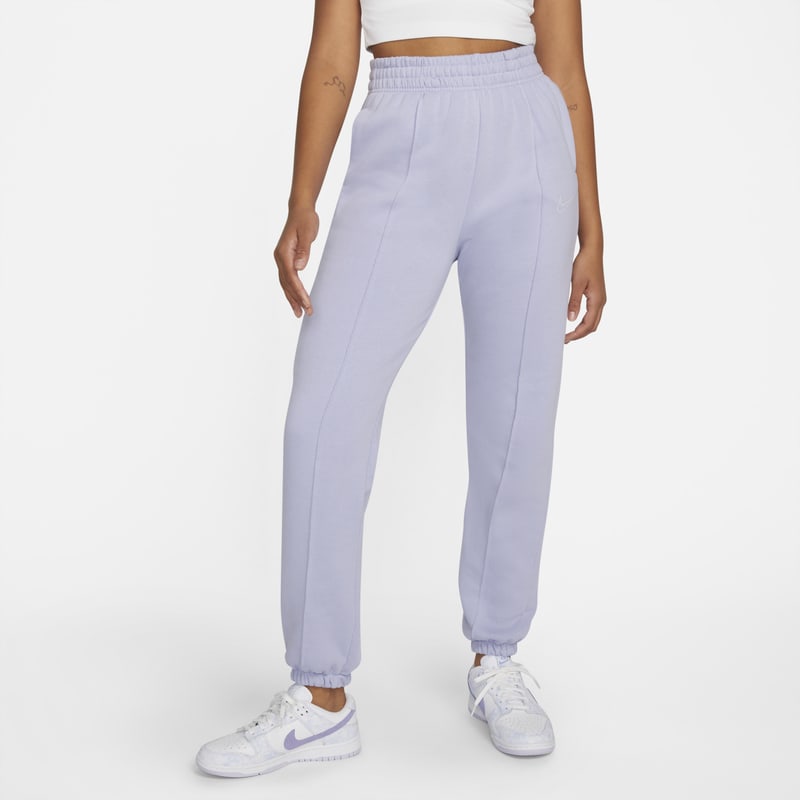 Damskie metaliczne spodnie z dzianiny Nike Sportswear - Fiolet