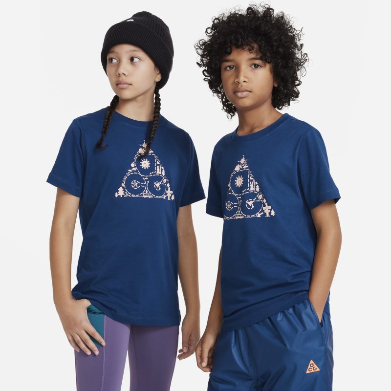 T-shirt dla dużych dzieci Nike ACG - Niebieski