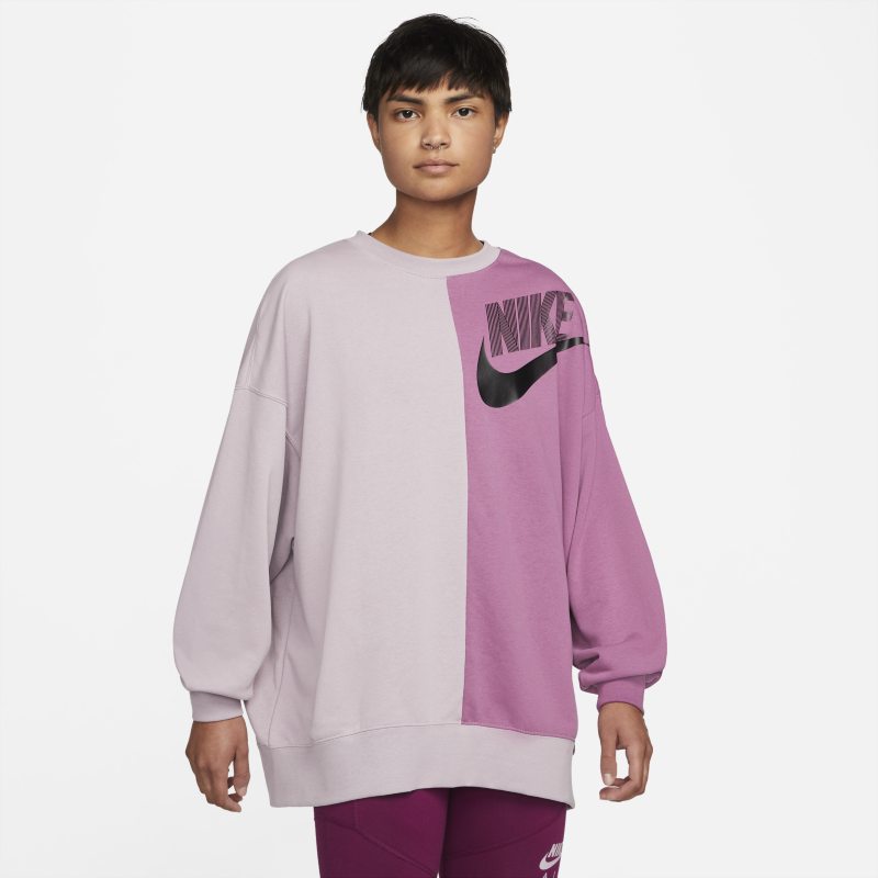 Bluza dresowa z dzianiny do tańca o dodatkowo powiększonym kroju Nike Sportswear - Fiolet
