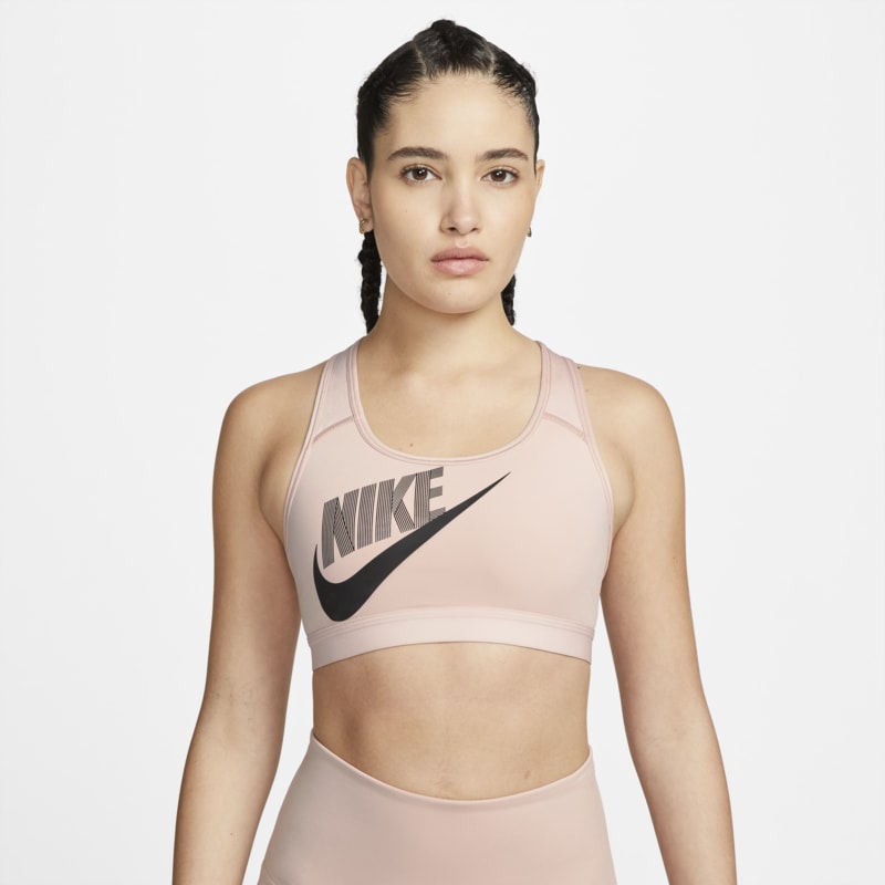 Damski stanik do tańca z miękkimi miseczkami Nike Dri-FIT - Różowy
