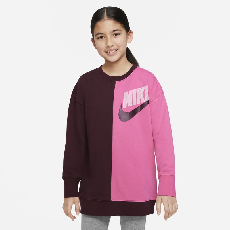 Bluza dresowa do tańca dla dużych dzieci (dziewcząt) Nike Sportswear - Czerwony