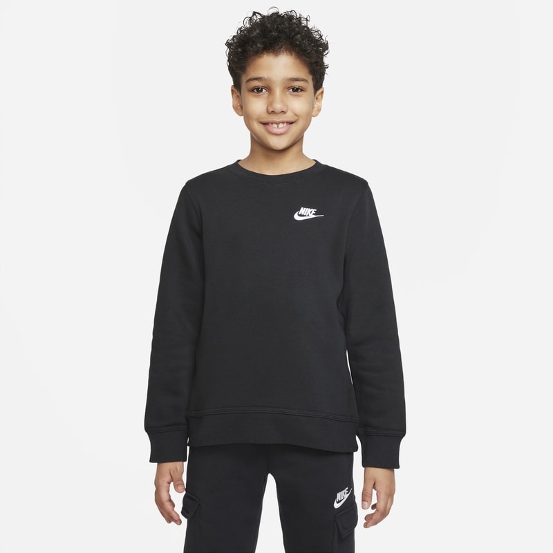 Bluza dresowa dla dużych dzieci (chłopców) Nike Sportswear Club - Czerń
