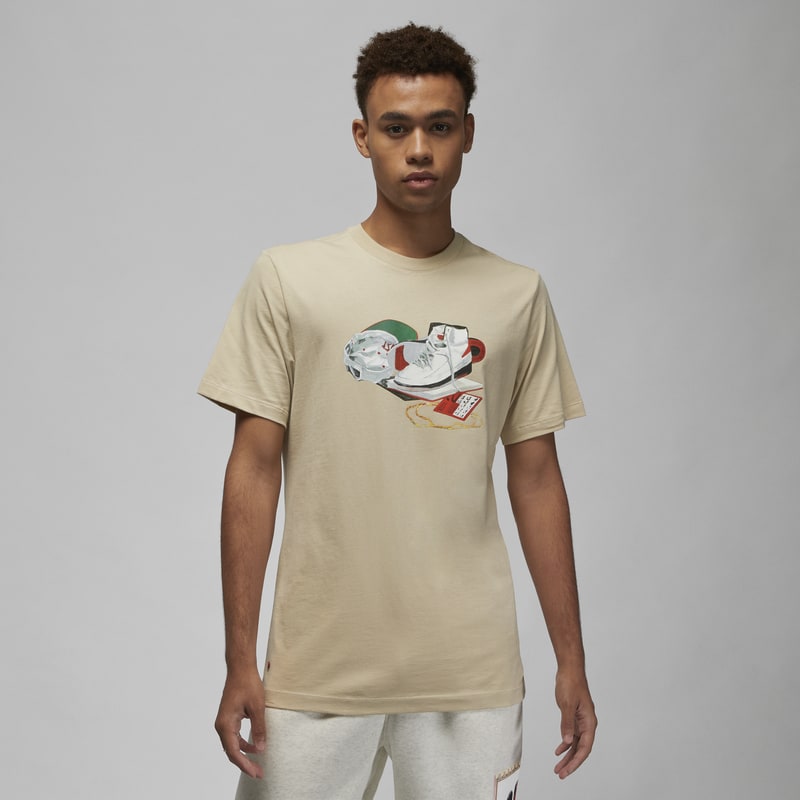 T-shirt męski Jordan Artist Series by Jacob Rochester - Brązowy