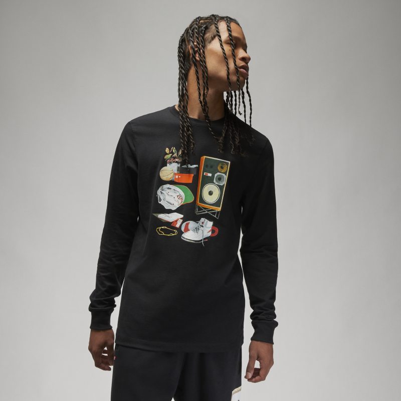 Jordan Artist Series by Jacob Rochester Men's Long-Sleeve T-Shirt - Black