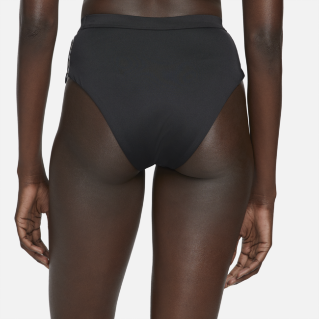Bas de maillot à taille haute et coupe échancrée Nike Sneakerkini pour Femme - Noir