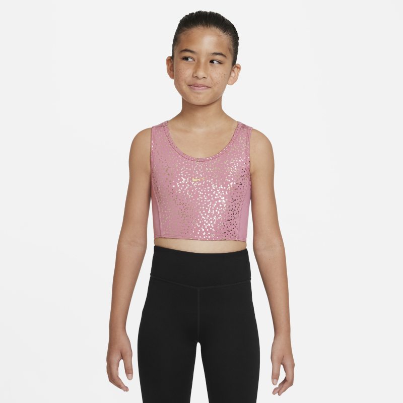 Koszulka o skróconym kroju bez rękawów dla dużych dzieci (dziewcząt) Nike Dri-FIT One - Różowy