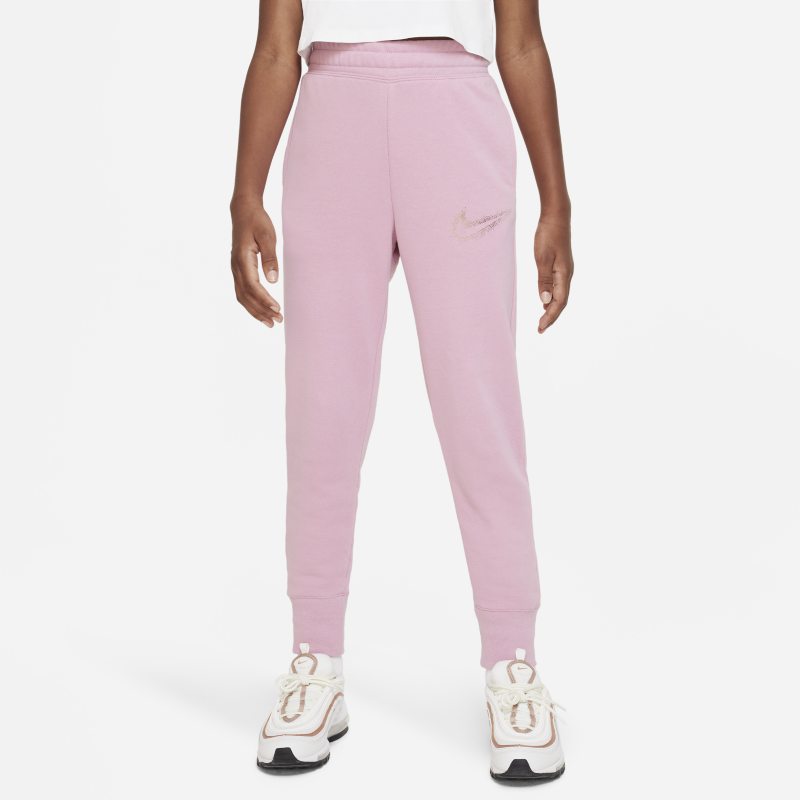 Spodnie z dzianiny dla dużych dzieci (dziewcząt) Nike Sportswear - Różowy