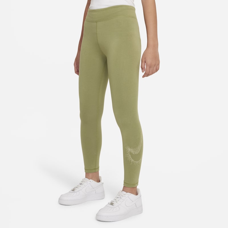 Legginsy ze średnim stanem dla dużych dzieci (dziewcząt) Nike Sportswear Essential - Zieleń