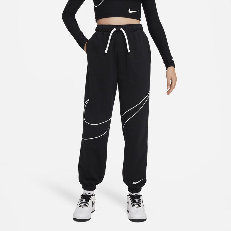 Spodnie o kroju oversize dla dużych dzieci Nike Sportswear - Czerń