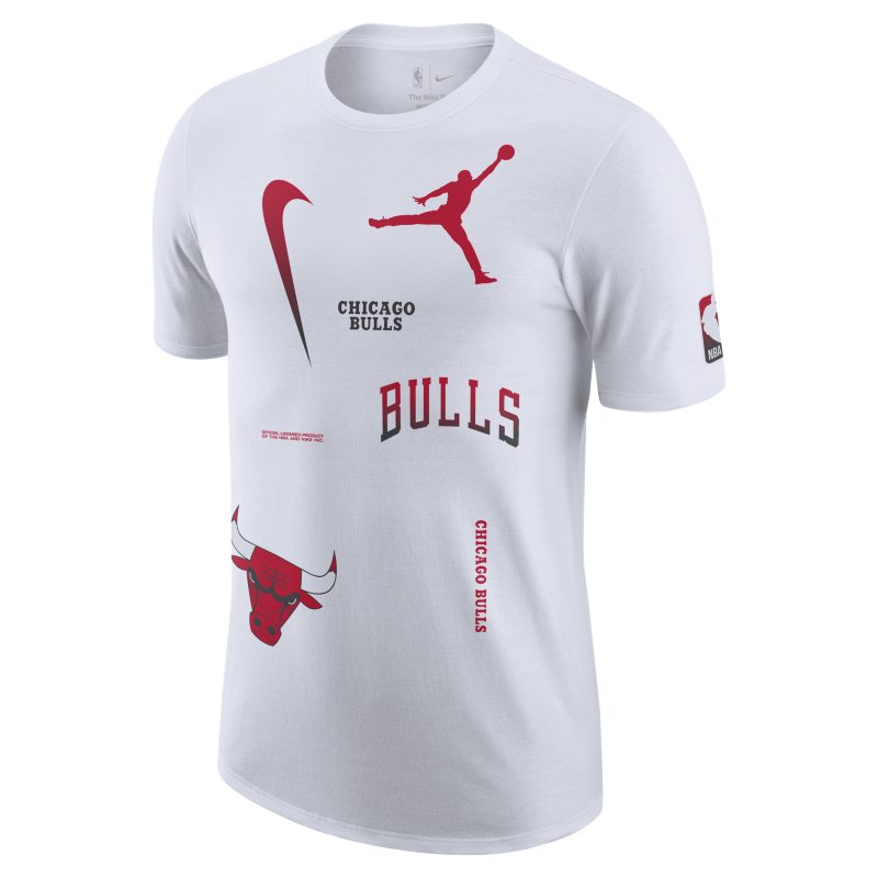 T-shirt męski Jordan Max90 NBA Chicago Bulls Courtside Statement Edition - Biel