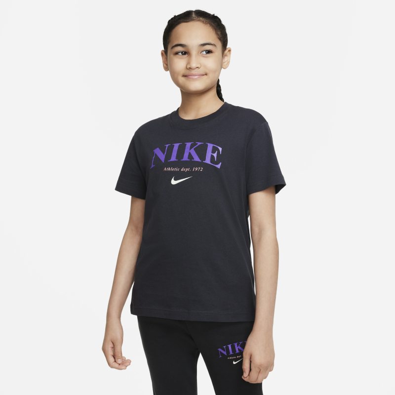 T-shirt dla dużych dzieci (dziewcząt) Nike Sportswear Trend - Czerń