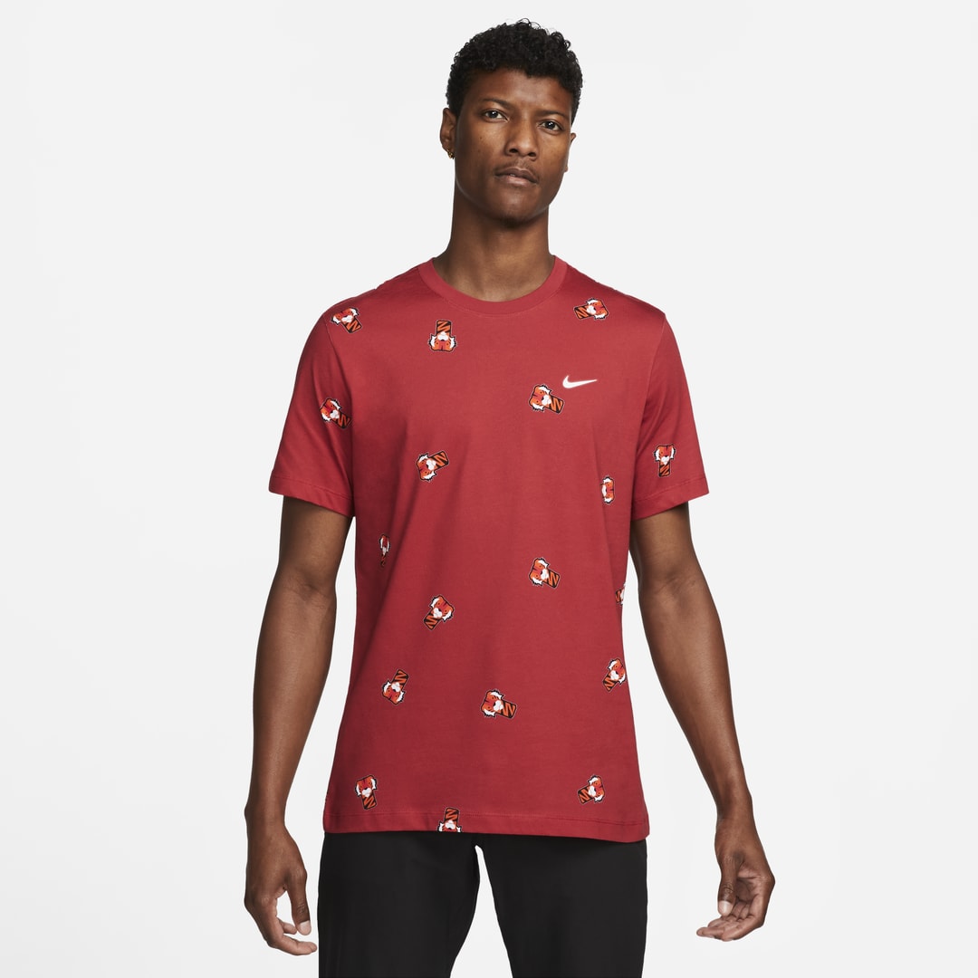 Nike Men's Tiger Woods "frank" Golf T-shirt In Red