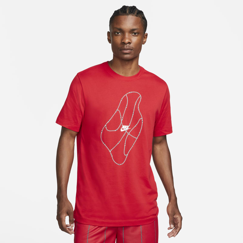 Męski T-shirt do koszykówki Nike Dri-FIT - Czerwony