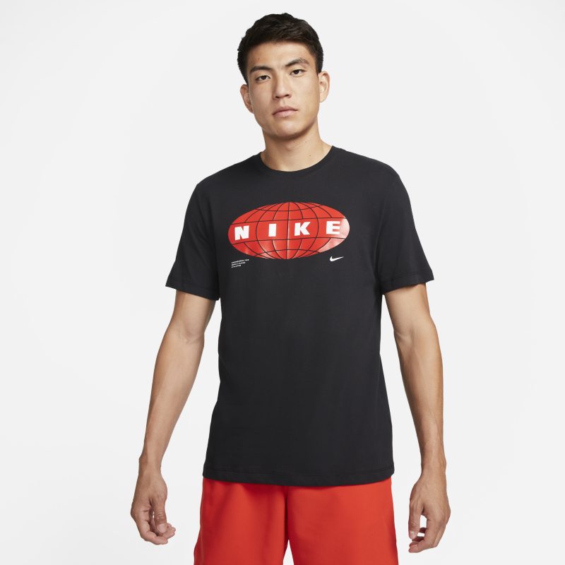 Nike Dri-FIT Men's Graphic Fitness T-Shirt - Black