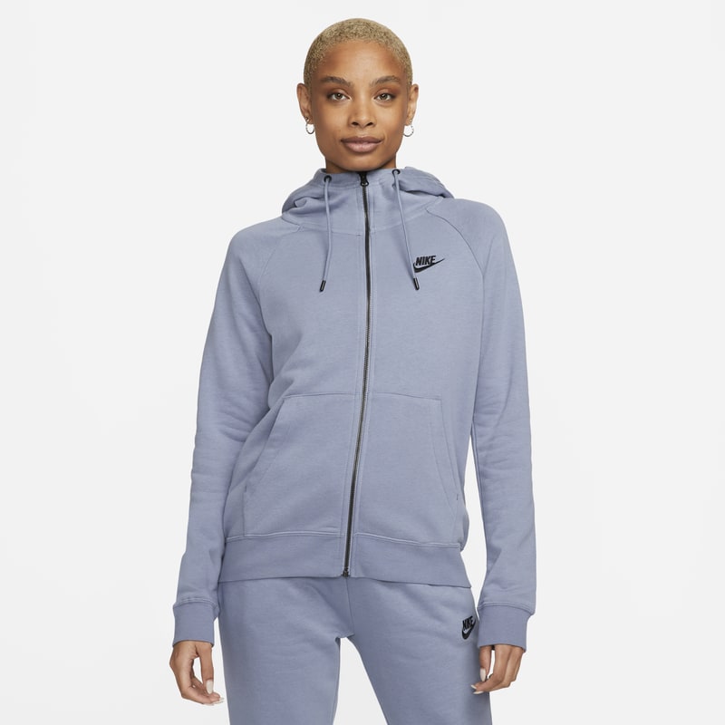 Nike Sportswear Essential Women's Full-Zip Fleece Hoodie - Blue