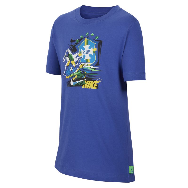 T-shirt dla dużych dzieci Player Brazylia - Niebieski