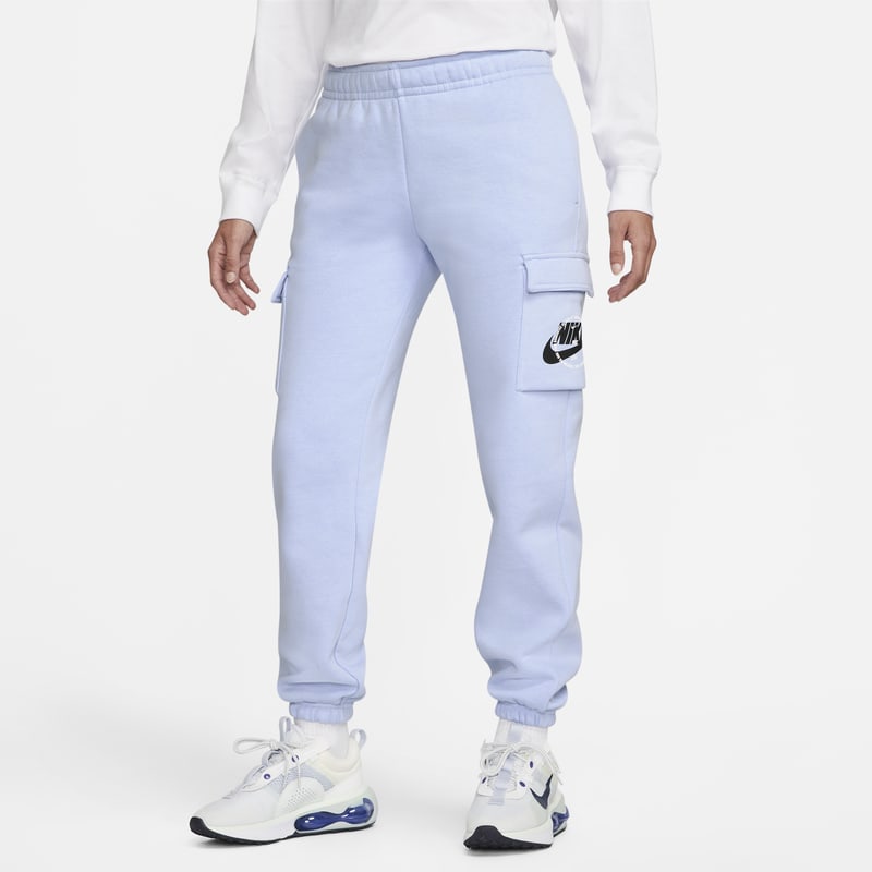 Vävda cargobyxor i fleece Nike Sportswear för kvinnor - Blå