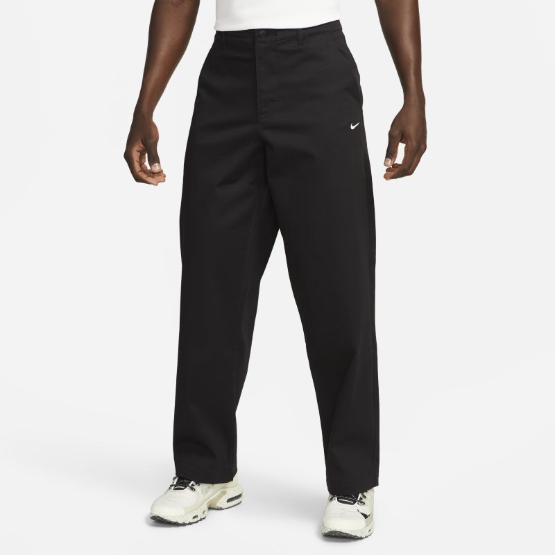 Nike Life Men's Unlined Cotton Chino Trousers - Black