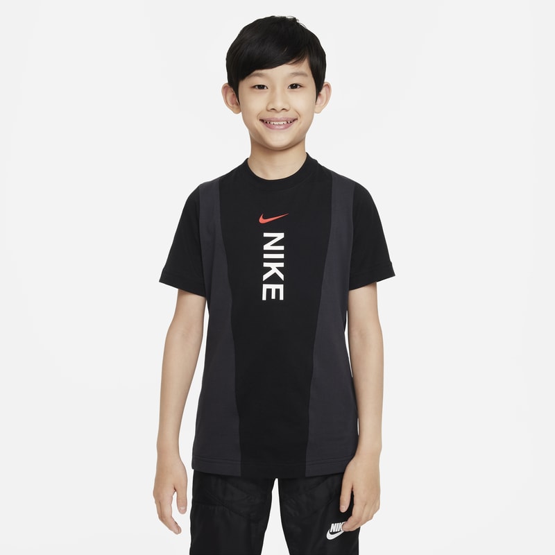 Koszulka dla dużych dzieci (chłopców) Nike sportswear hybrid - czerń
