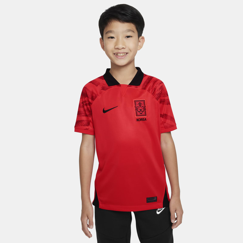 Fotbollströja Korea 2022 Stadium (hemmaställ) Nike Dri-FIT för ungdom - Röd