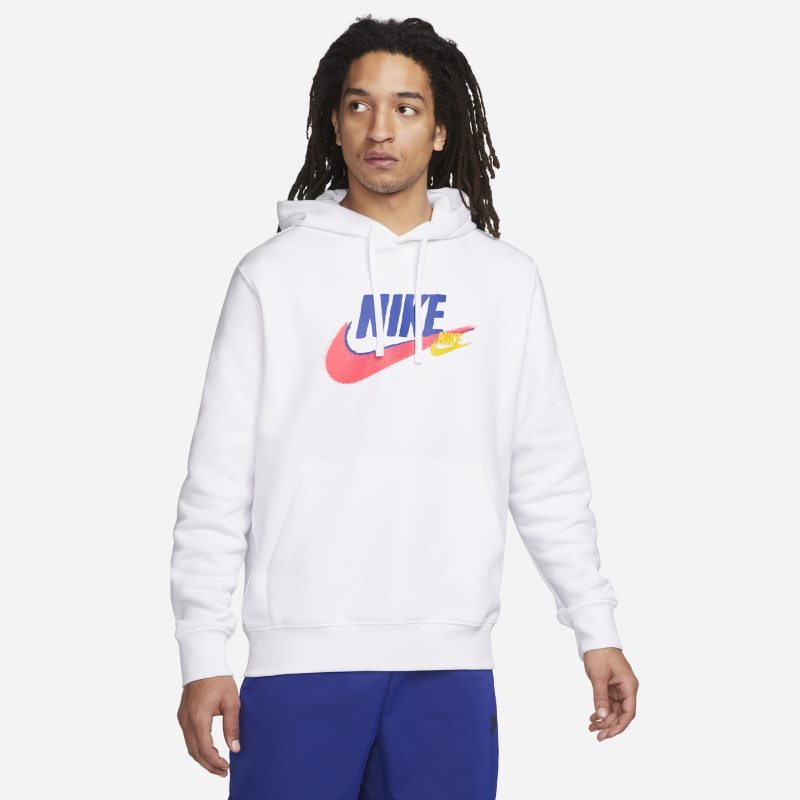 Męska dzianinowa bluza z kapturem Nike Sportswear Standard Issue - Biel