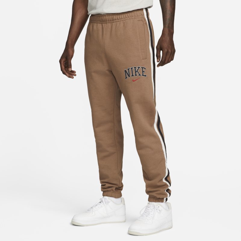 Męskie spodnie z dzianiny w stylu retro Nike Sportswear - Brązowy