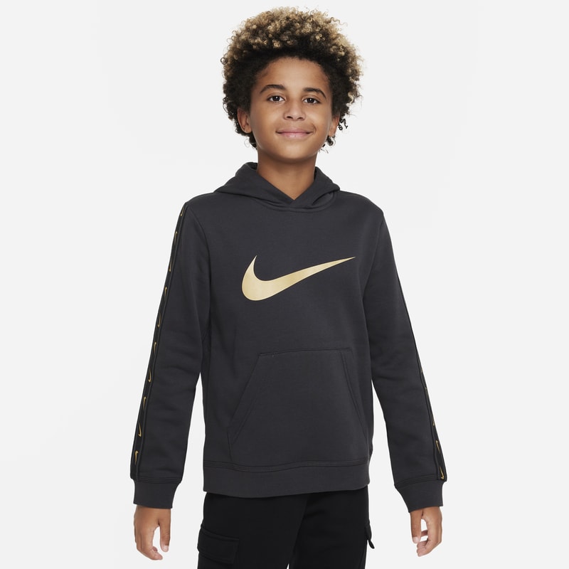 Nike Sportswear Repeat Older Kids' (Boys') Fleece Pullover Hoodie - Grey