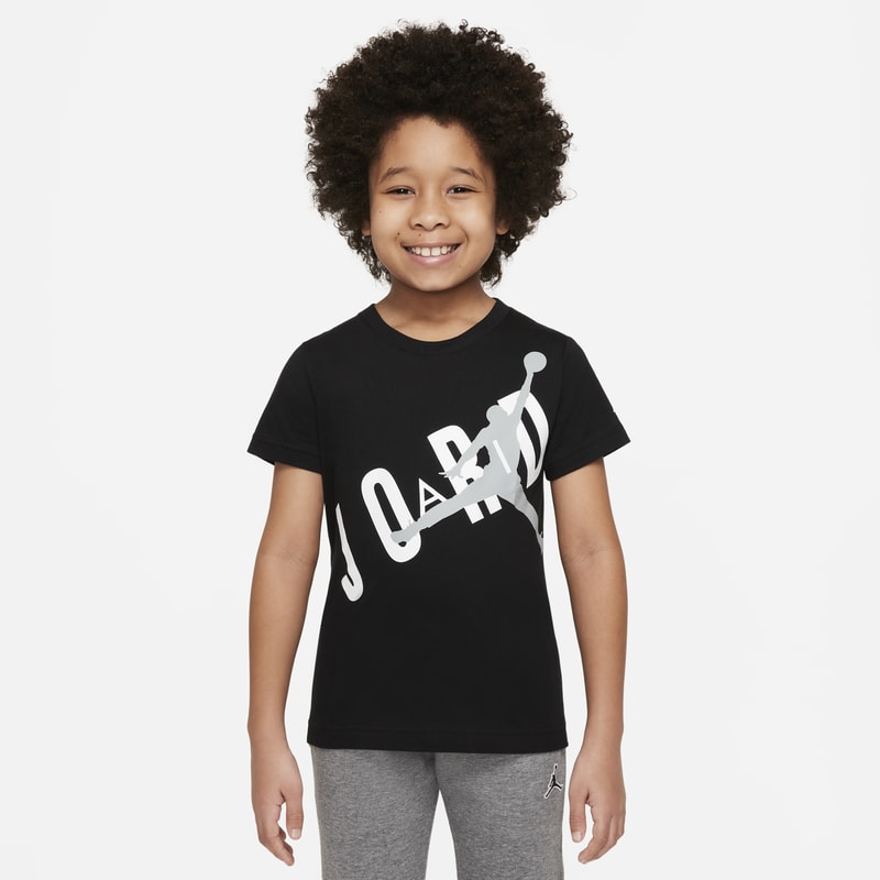 T-shirt med tryck Jordan Throwback för barn - Svart