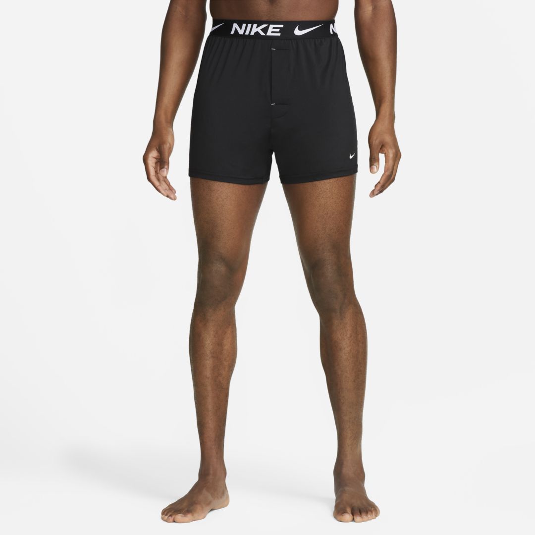 Nike Dri-fit Essential Micro Men's Knit Boxer (3-pack) In Black