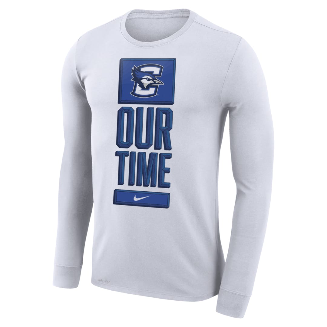Nike College Dri-fit (creighton) Men's Long-sleeve T-shirt (white) - Clearance Sale