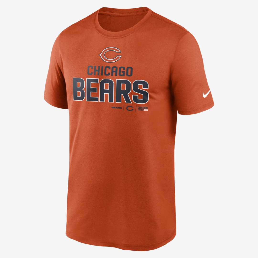 Nike Men's Dri-fit Community Legend (nfl Chicago Bears) T-shirt In Orange