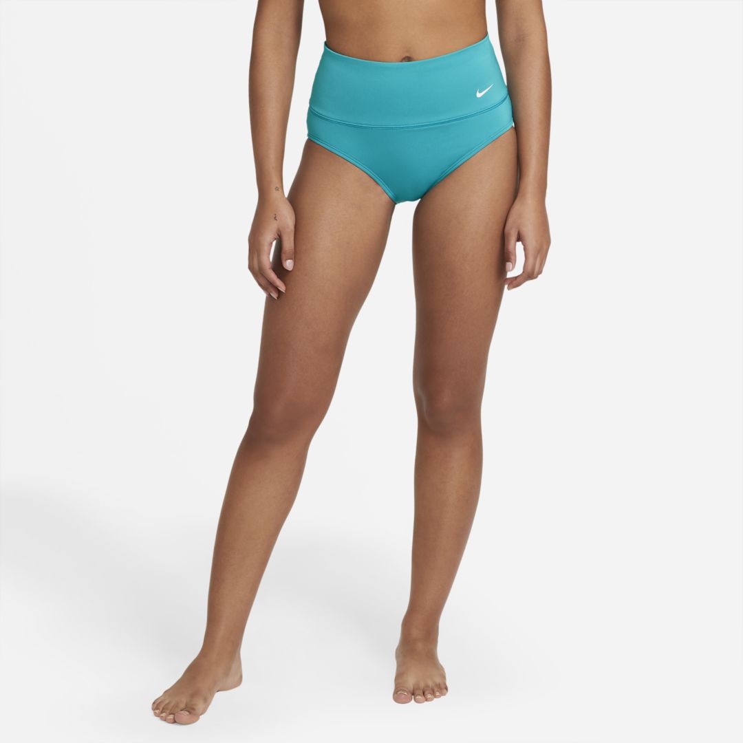Nike Women's Essential High-waisted Swim Bottoms In Aquamarine