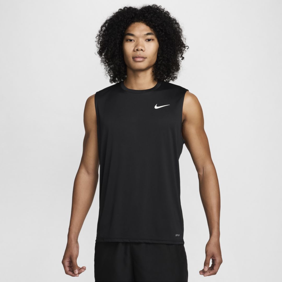 Nike Men's Essential Sleeveless Hydroguard Swim Shirt In Black