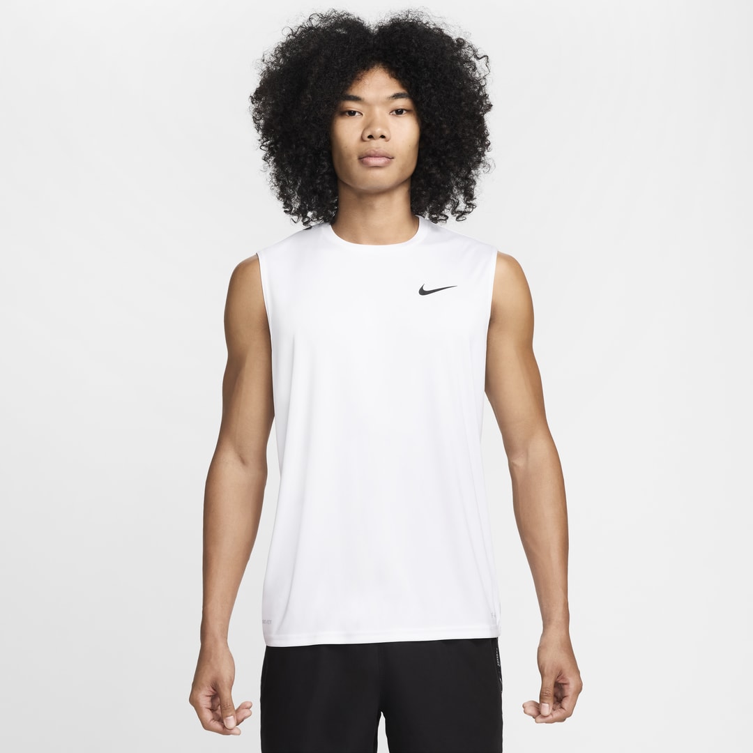 Nike Men's Essential Sleeveless Hydroguard Swim Shirt In White