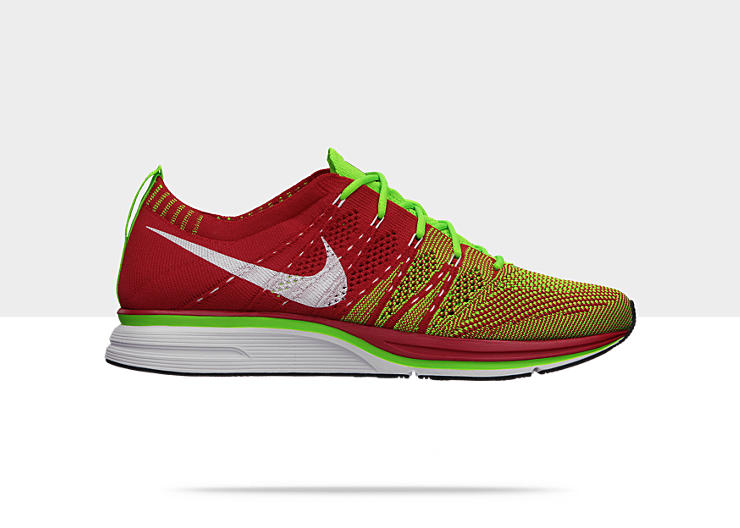 red flyknit trainer