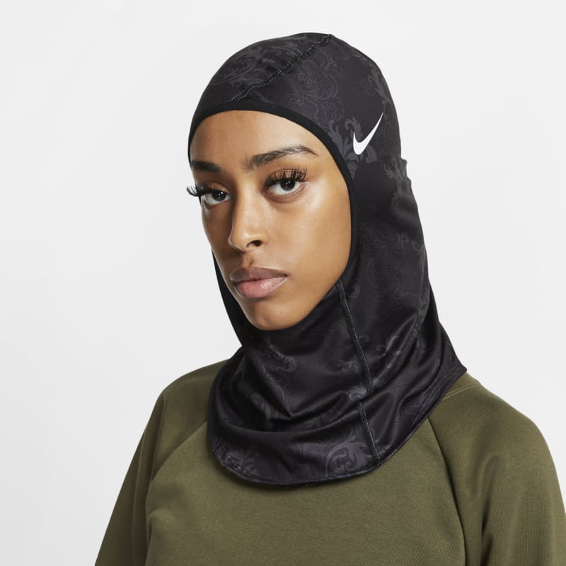 Nike Pro Hijab mit Print - Schwarz