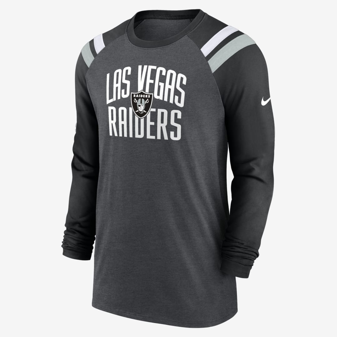 Shop Nike Men's Athletic Fashion (nfl Las Vegas Raiders) Long-sleeve T-shirt In White