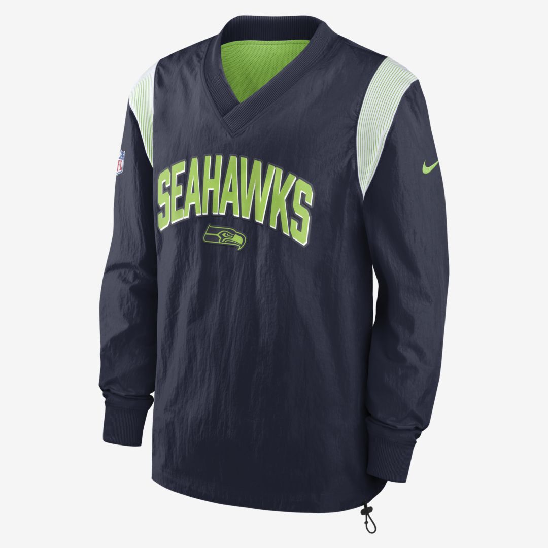 Shop Nike Men's Athletic Stack (nfl Seattle Seahawks) Pullover Jacket In Blue