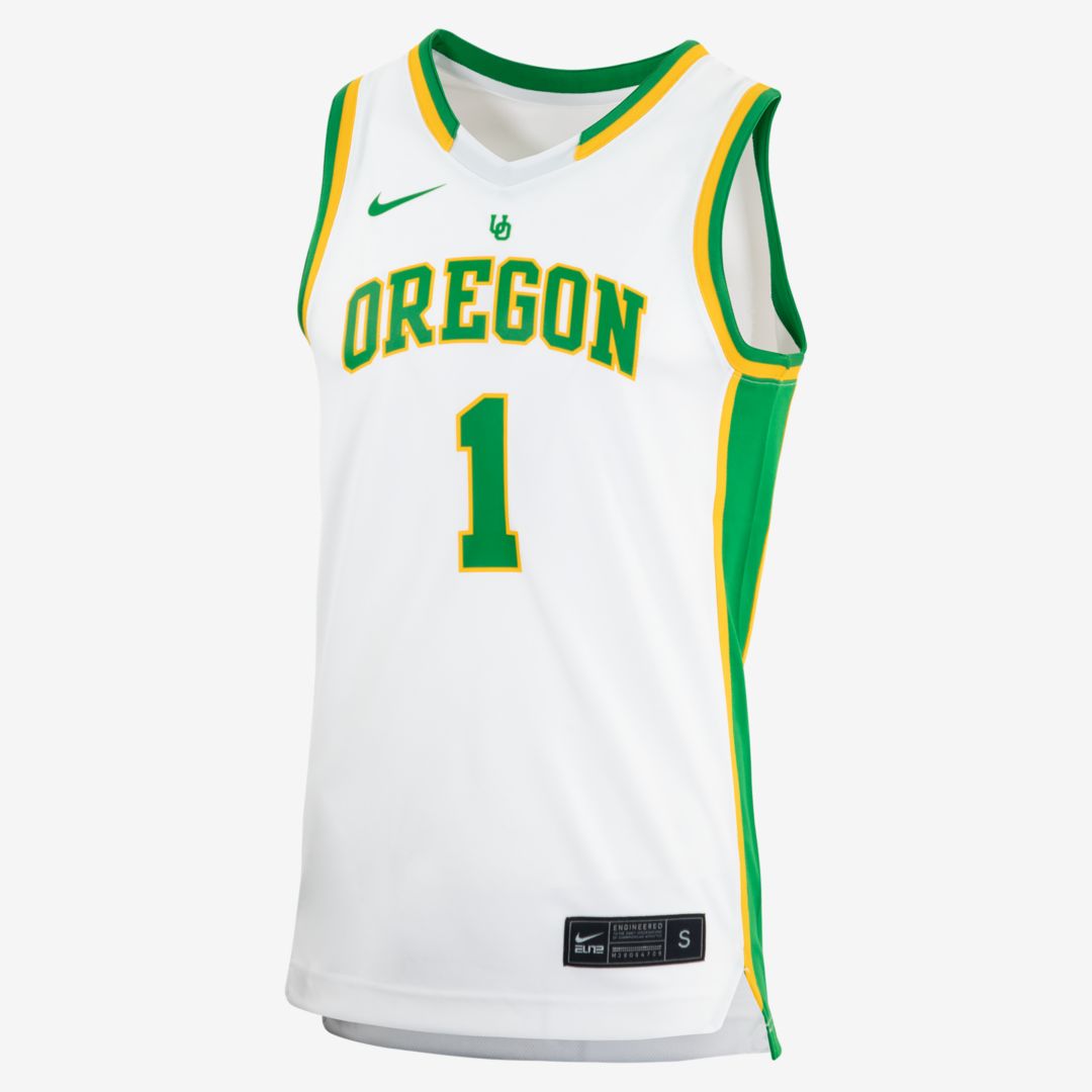 Shop Nike Men's College (oregon) Basketball Jersey In White