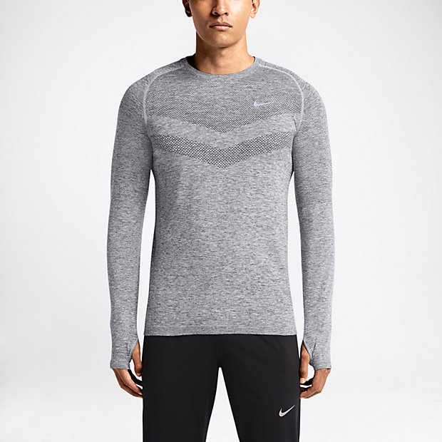 Nike Dri-FIT Knit Long-Sleeve 男子跑步针织衫