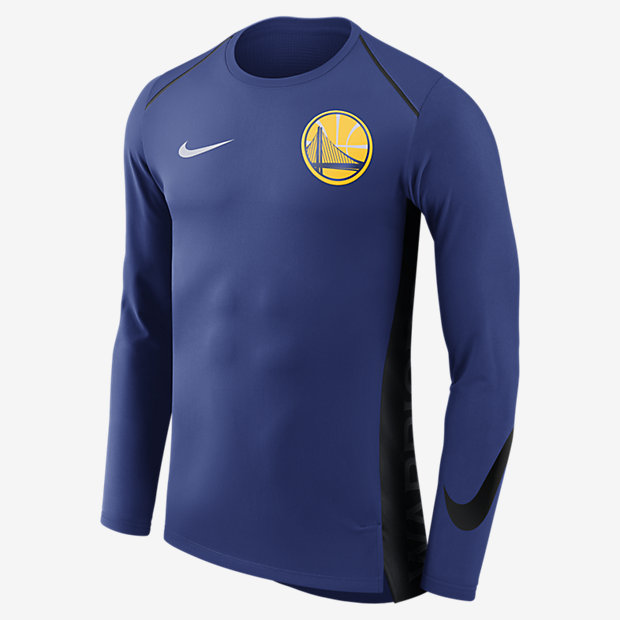 Мужская футболка НБА с длинным рукавом Golden State Warriors Nike Hyper Elite