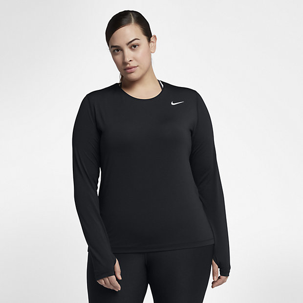 Женская футболка для тренинга с длинным рукавом Nike Pro (большие размеры)