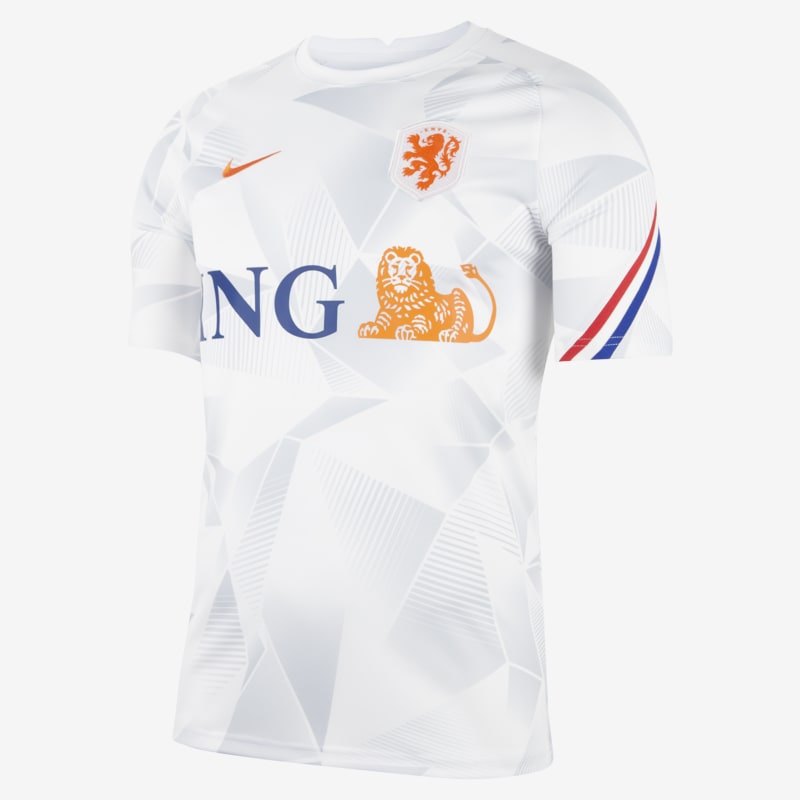 Camisola de futebol de manga curta Países Baixos para homem - Branco